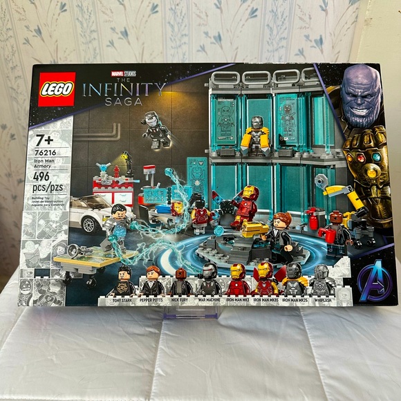 Lego Marvel Infinity Saga Iron Man Armory Building Set 76216
